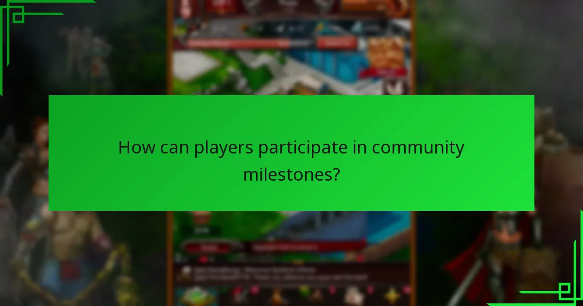 How can players participate in community milestones?