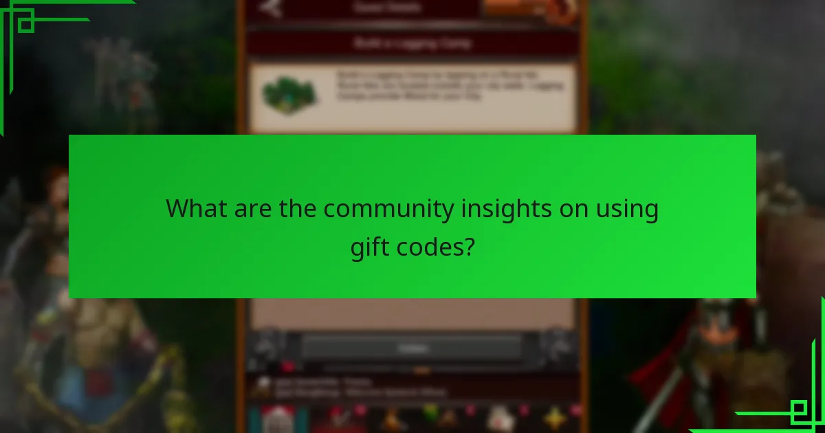 What are the community insights on using gift codes?