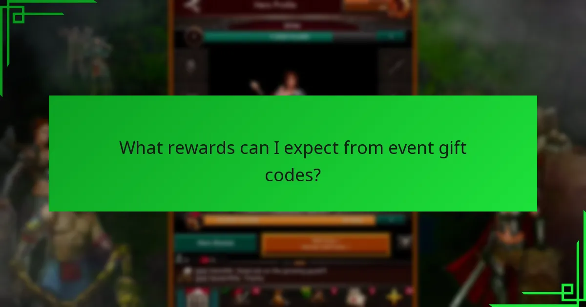 What rewards can I expect from event gift codes?