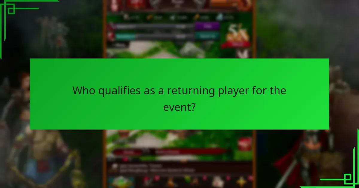 Who qualifies as a returning player for the event?